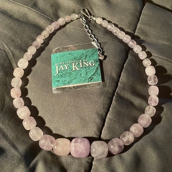 Misty Lilac Quartz Graduated Bead Necklace by Jay King - Picture 7 of 12